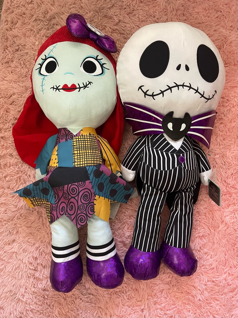 Jack Skellington & Sally Nightmare Before Christmas Jumbo Plush 30” Halloween